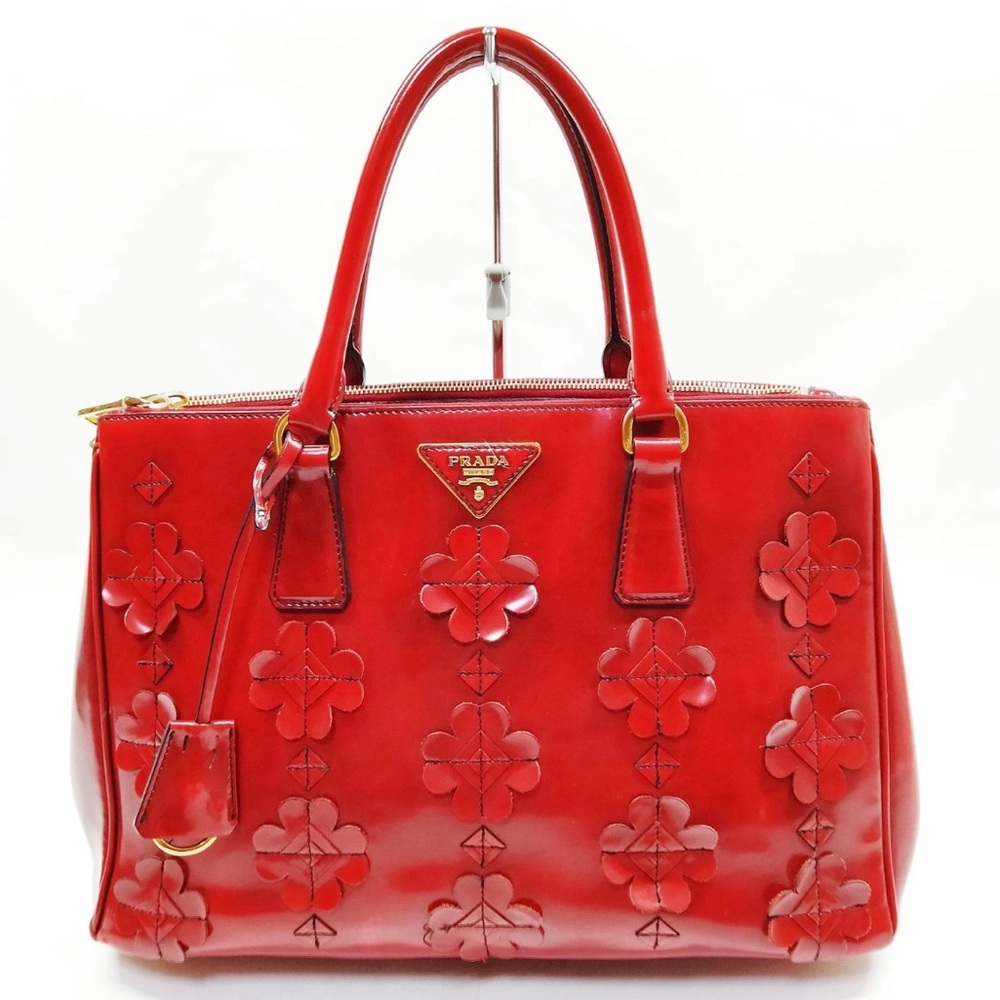 Prada Spazzolato Flowers Galleria Tote